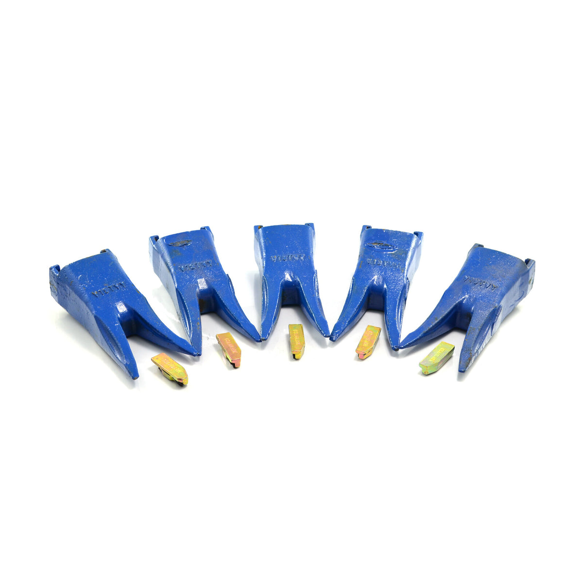 V19TVC Tiger Teeth + Pins (Pack of 5), Bucket, Excavator, Skid Steer, Bobcat