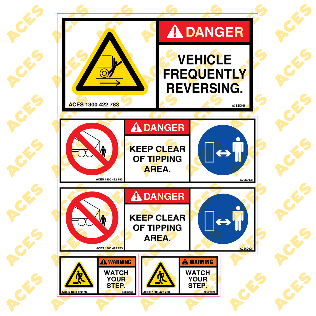 Truck and Trailer Safety Sticker Kit for Risk Assessment