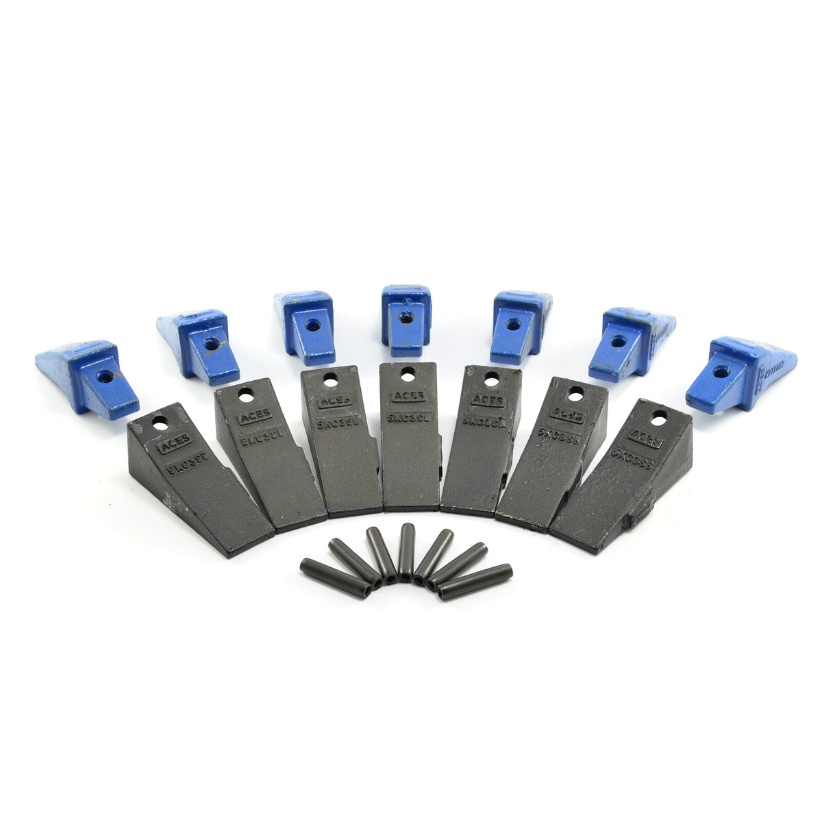 5KC3SB Teeth Bucket Kit (Pack of 7), Bucket Tooth, Excavator, Skid Steer, Bobcat