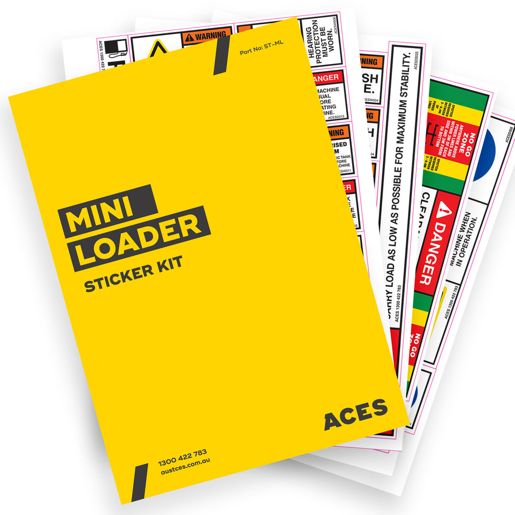 Mini Loader Safety Sticker Kit for Risk Assessment