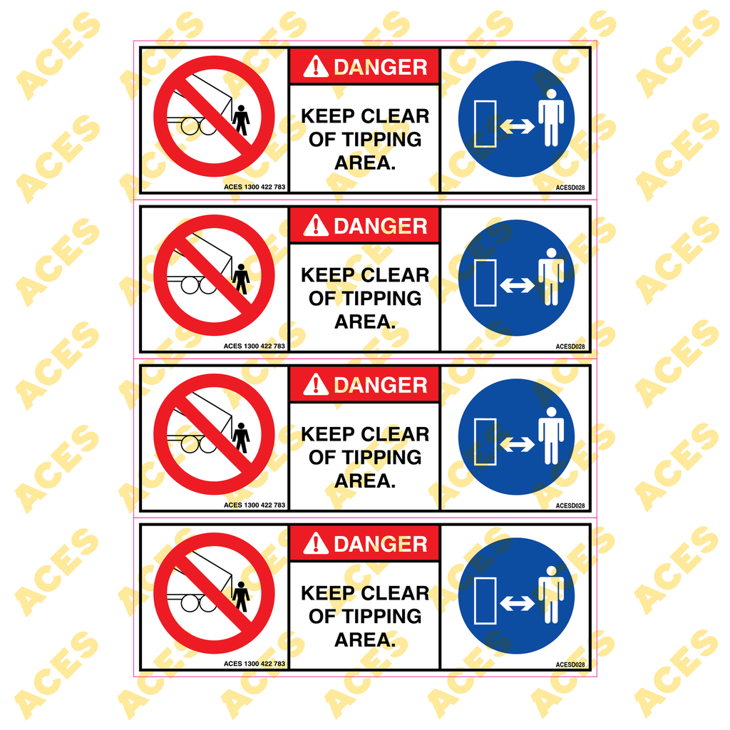 Truck and Trailer Safety Sticker Kit for Risk Assessment