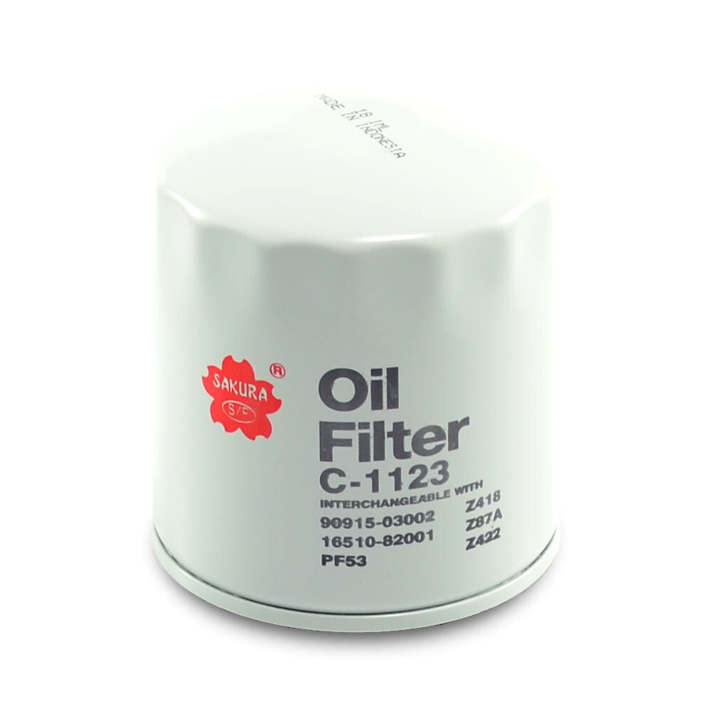 C-1123 Oil Filter, Sakura, Excavator, Skid Steer, Bobcat, Compactor, Heavy Duty