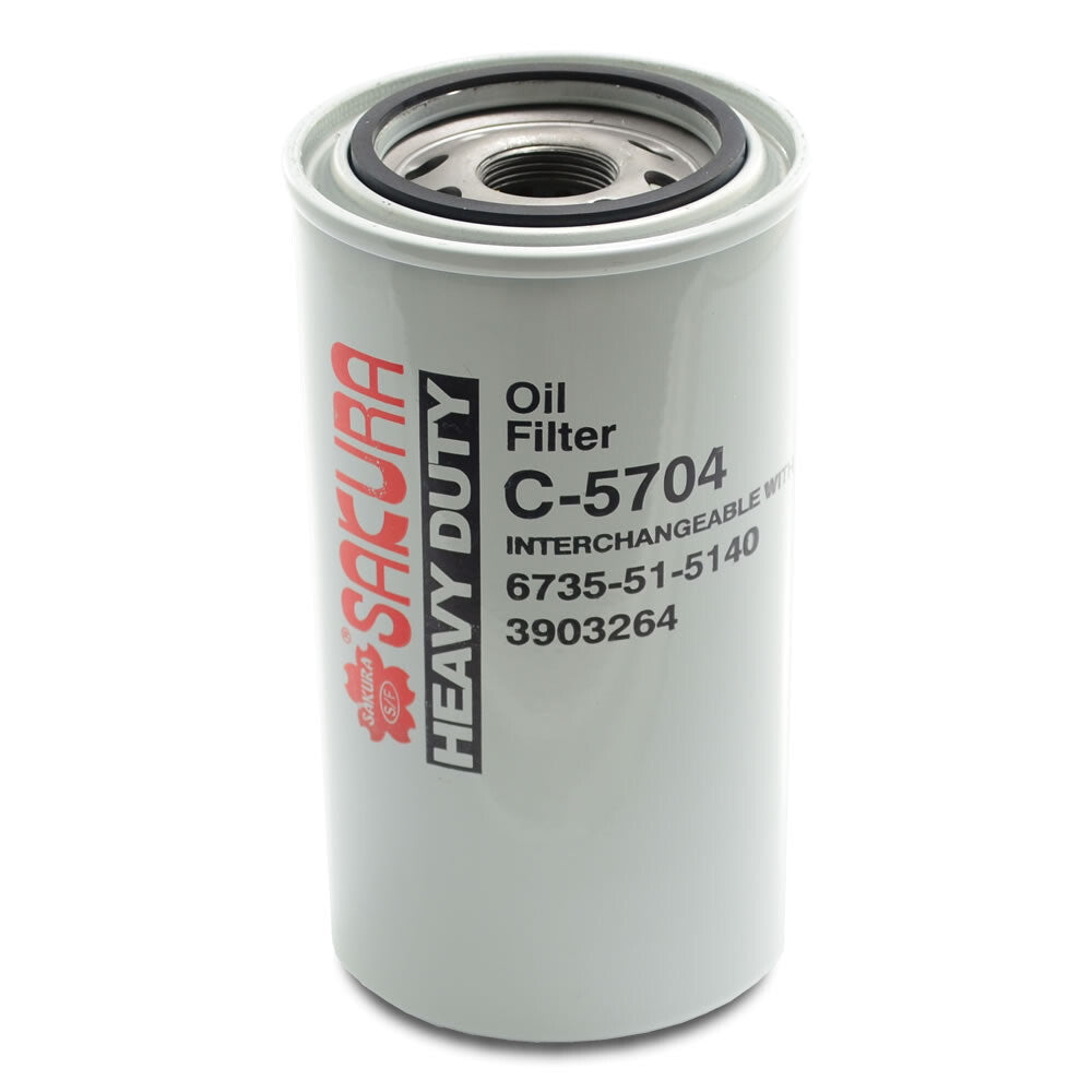 C-5704 Oil Filter, Sakura, Excavator, Skid Steer, Bobcat, Compactor, Heavy Duty