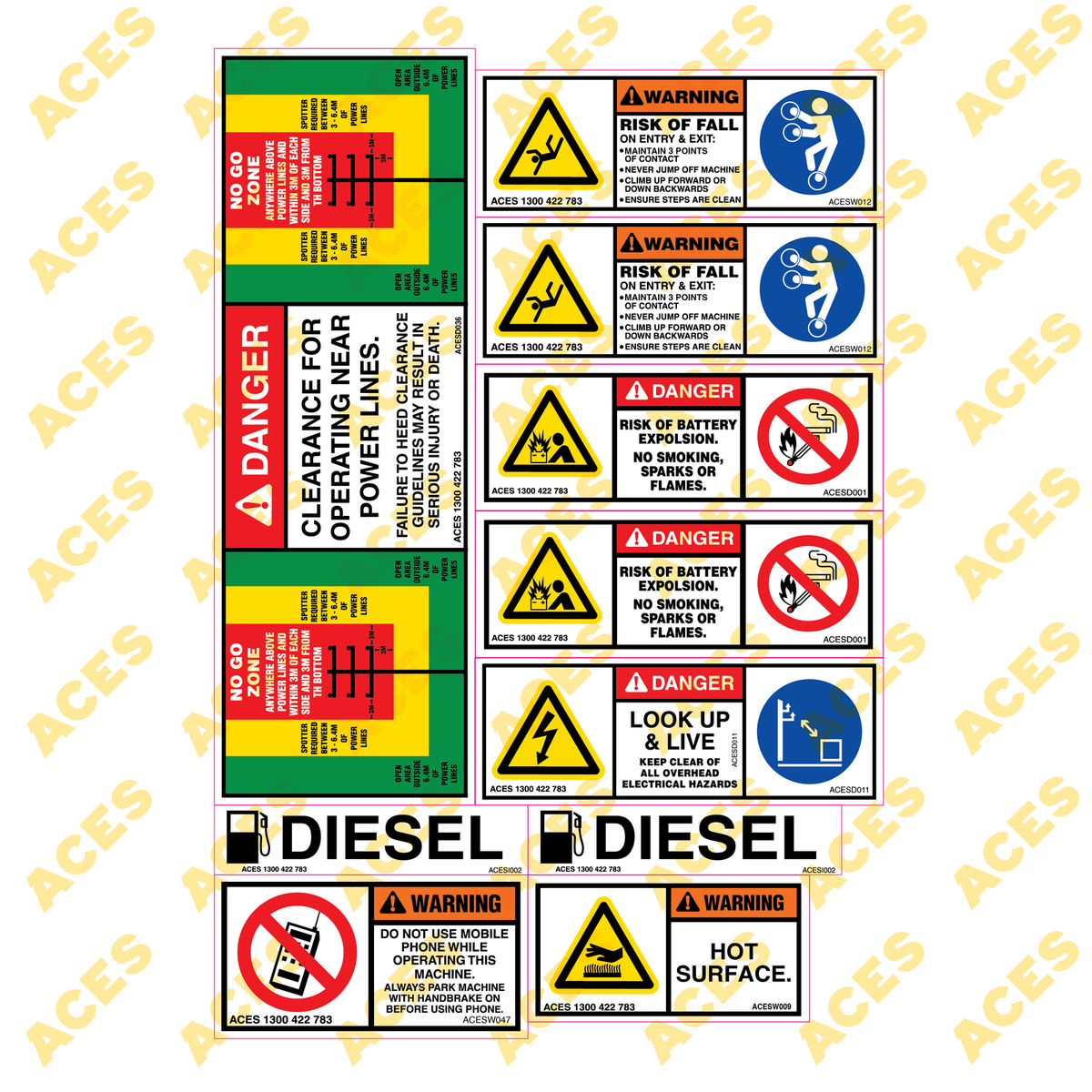 Truck and Trailer Safety Sticker Kit for Risk Assessment