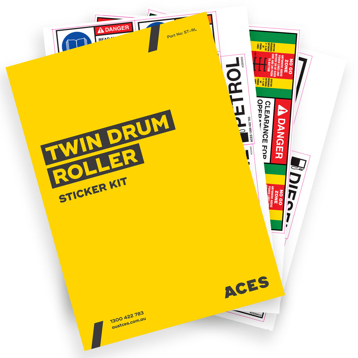 Roller Safety Sticker Kit for Risk Assessment 0 to 7 Tonne class